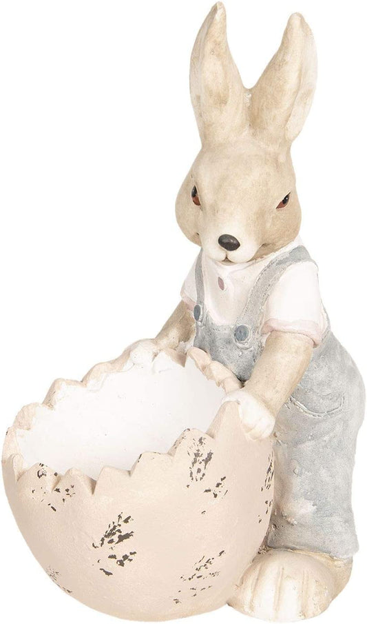 Clayre & Eef 6TE0261 Rabbit Decoration Approx. 30 x 23 x 48 cm