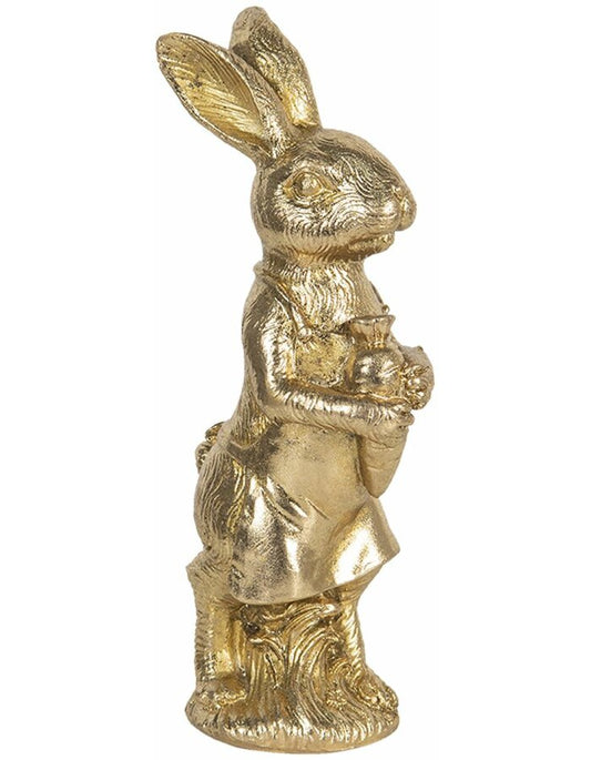 DECORATION RABBIT 9X8X23 CM GOLD 6PR3087G