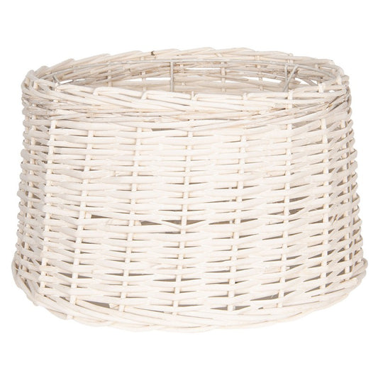 Clayre & Eef 6LAK0476 White Rattan Lampshade