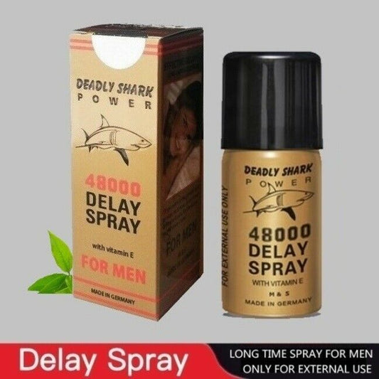 1X DEADLY SHARK POWER | 48000 Delay Spray for Men | Verzögerung | 40ml